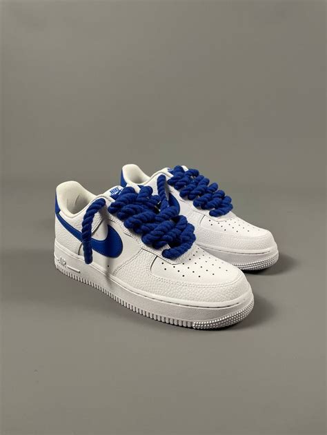 air force 1 low blau mit nike schnürrsenkeln|Rope Air Forces zum Bestpreis! .